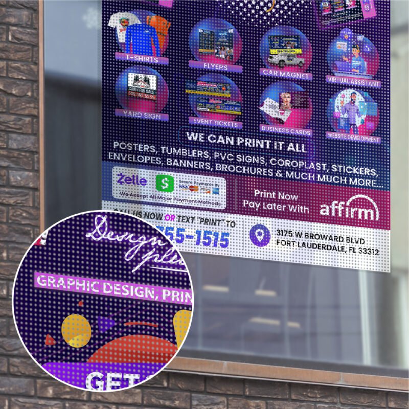 Perforated Window Vinyl
